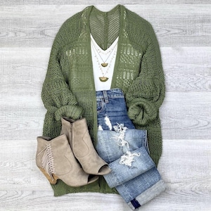 Crochet Bohemian Netted Cardigan Lightweight comfy oversize cardigan