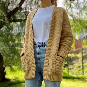 Granny Pop Cardigan Crochet Pattern - PDF Digital Download Beginner Friendly