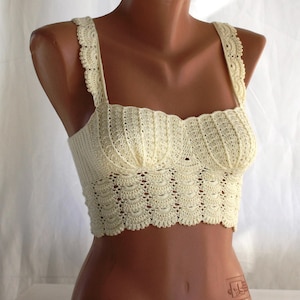 Seashell Crop,Seashell Top,Beach Wear,Festival Crop,Summer Top,Hippie Style Top,Boho Top,Knitting Crop,Handmade Top,Knitting Bustier,Croptop