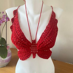 Crochet Butterfly Top 100% Cotton, Different Color Options